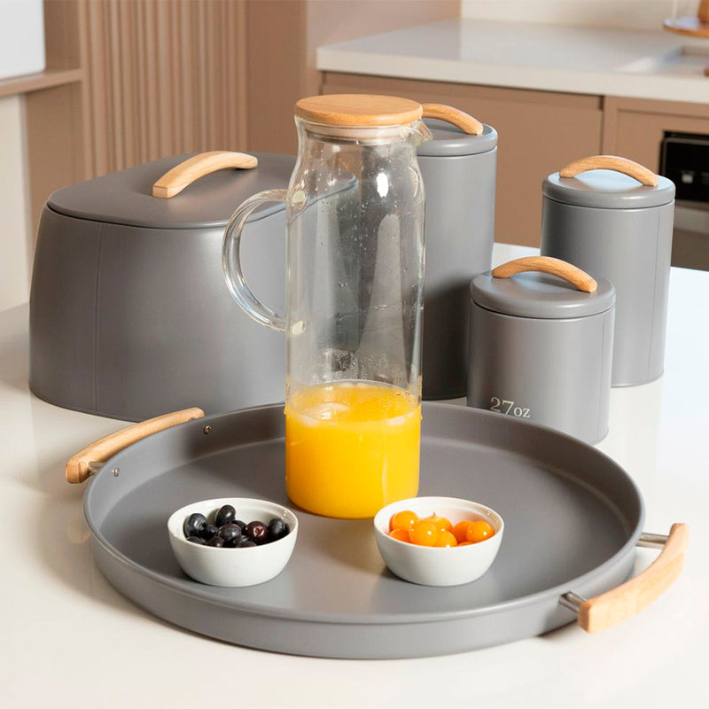 Bandeja de Metal Chumbo Sense com Alças - OU