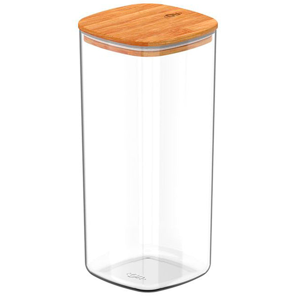 Pote Hermético de Acrílico com Tampa de Bambu 1,5L - OU