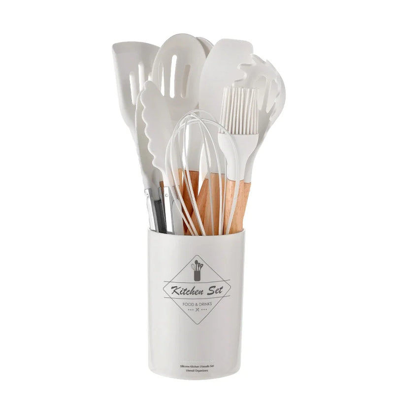 Utensílios de Cozinha de Silicone (KIT 12 UNIDADES)