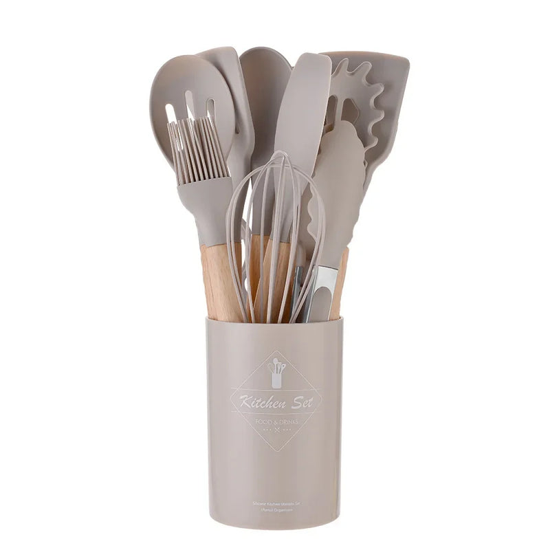 Utensílios de Cozinha de Silicone (KIT 12 UNIDADES)
