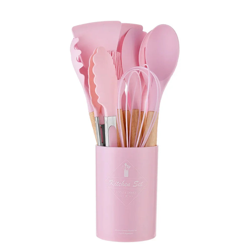 Utensílios de Cozinha de Silicone (KIT 12 UNIDADES)