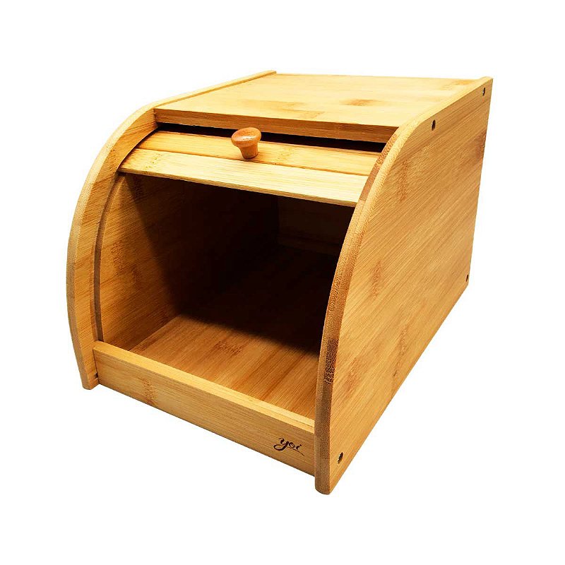Porta Pão de Bambu para Bolacha Torrada Mantimentos - Caixa de Pão